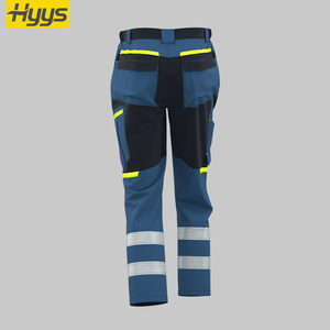 Pantaloni da trekking diretti in fabbrica con strisce riflettenti di sicurezza antistrappi da lavoro pantaloni da lavoro Multi-tasche da uomo - Product Image 3