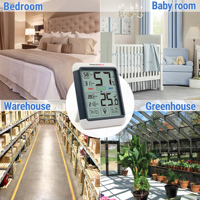 Thermopro TP55 Multifungsi, Termometer Dalam Ruangan Digital Hygrometer dengan Catatan Maks Min