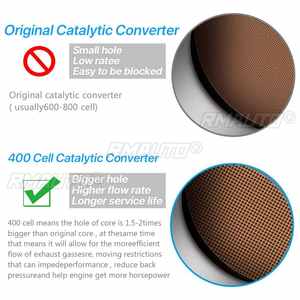 1/2 Piezas de Convertidor Catalítico Universal de 3 Pulgadas (76 mm), Sistemas de Escape de Alto Rendimiento, Acero Inoxidable, Convertidor Catalítico de 3 Pulgadas - Product Image 3