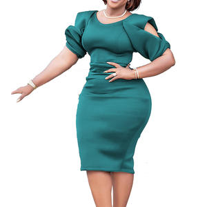 Vestidos de Verano para Mujer, Talla Grande, Estilo Bodycon, Elegantes para Oficina, Manga Corta, con Aberturas, a la Moda - Product Image 2