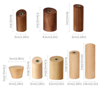 Vendita calda massello di faggio e di legno di noce in legno di noce legno appendiabiti da parete ganci