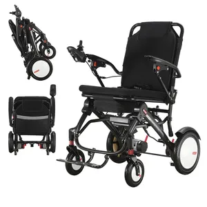 Light Weight Power Folding Wheelchair Carbon Fiber Lightweight Electric Folding Wheelchair For Disabled