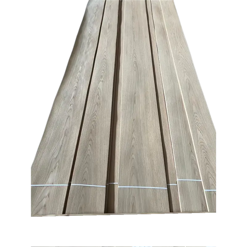 E&R WOOD 1.2Mm American White Oak Wood Veneer Natural Wood Veneer For Parquet Flooring