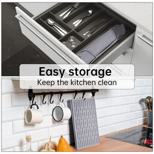 Extra-<b>Large</b> Foldable Compact Easy Storage Silicone Drying <b>Mat</b> for Kitchen Counter Trifold Dish Drying <b>Mat</b> Kitchen <b>Mat</b> - Product Image 6