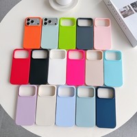 Coque de téléphone en silicone gel givré à grandes perforations pour iPhone 17 Pro Max, compatible avec les modèles 15 Pro Max/14/13, antichoc, design couleur unie