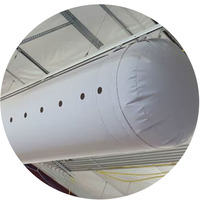 Système de ventilation textile flexible Easy Clean pour la distribution d'air dans les entrepôts frigorifiques, les ateliers de transformation alimentaire et les systèmes CVC
