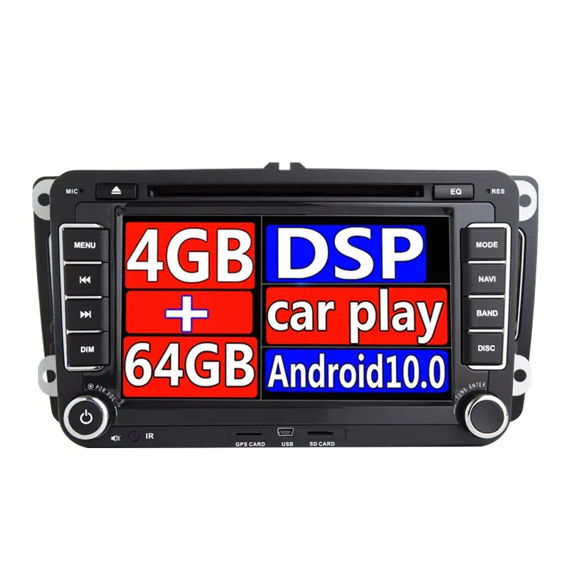 Lecteur multimédia DVD de voiture, avec AutoRadio, 2din, pour vw/Volkswagen Skoda Octavia 2 3 superbe Passat b6 Seat Leon 2 AmarokGolf 5 6 Polo T5