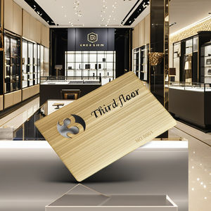 Tarjeta de Visita Metálica NFC Personalizada - Tarjetas NFC 216 en Blanco Negro Mate/Dorado con Grabado Láser, Pago Sin Contacto de Doble Interfaz - Product Image 3