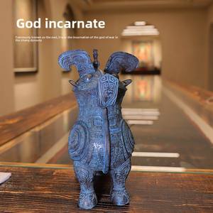 <span class=keywords><strong>Fu</strong></span> <span class=keywords><strong>Hao</strong></span> Owl Zun Objet d'art métallique de luxe personnalisable – Vitrine de présentation de bureau raffinée, cadeau d'affaires pour - Product Image 2