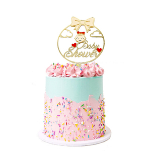 Décoration de gâteau tendance 2025 pour joyeux <span class=keywords><strong>anniversaire</strong></span> / Baby shower / M. et Mme, topper de gâteau en acrylique pour fête de réunion - Product Image 5