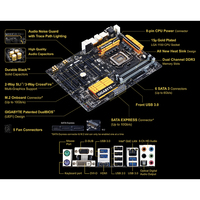 Placa Base para Juegos GIGABYTE GA-Z97X-UD3H Usada, Socket LGA 1150, con Chipset Intel Z97 Express, Compatible con Núcleos I3, I5, I7 de 4ª y 5ª Generación