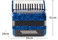 30 Keys 48 Bass Professional Diatonic Accordion Wood Adults Graded Performance Beginner Keyboard Instrument