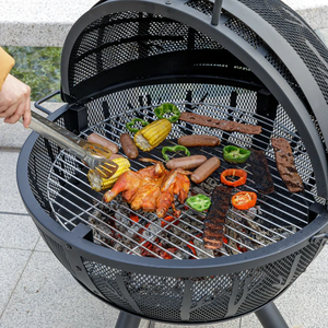 <span class=keywords><strong>Esfera</strong></span> de hoguera de leña para exteriores, Bola de llama, hoguera con pantalla de chispa para Patio, Camping <span class=keywords><strong>y</strong></span> hogueras de playa - Product Image 3