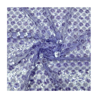 Tissu tricoté en microfibre 100 % polyester doux avec mélange de paillettes 3+7+9+12mm pour robes féminines, vêtements pour enfants, sacs et chapeaux