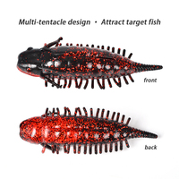 Tolure 9cm 15g appâts de pêche à ver souple 5 pièces/sac avec crochet leurre de pêche souple appâts flottants pour appâts TPR
