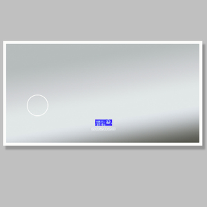 Fullkenlight <span class=keywords><strong>Bluetooth</strong></span> phòng tắm gương <span class=keywords><strong>2025</strong></span> lớn hình chữ nhật phòng tắm Vanity Gương thông minh Gương phòng tắm với đồng hồ - Product Image 5