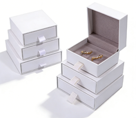Boîtes à bijoux en papier personnalisées, petites, colorées, pour boucles d'oreilles, colliers, bracelets, cadeaux de mode