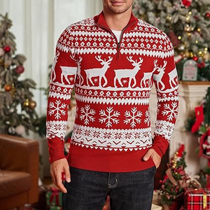 Sudadera con Capucha para Hombre, Cierre de Cremallera de un Cuarto, Manga Larga, Color Sólido, Cuello Alto, Informal, para Golf, Invierno, Bordada, ODM, 100% Algodón - Product Image 4