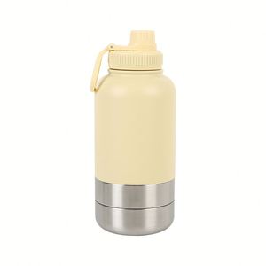 Custom Logo 3 in 1 Pet Travel <b>Water</b> <b>Bottle</b> with Dual Bowls 304 Stainless Steel Dog Feeder Promotional Gift - Product Image 5