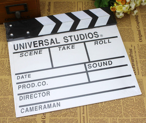 Accessoires de tournage de films et de séries télévisées : Clapboard de réalisateur en bois, Castagnettes en bois - Product Image 5