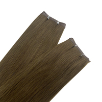 Extensions de cheveux humains vierges de luxe 100% naturels, cheveux européens, invisibles, à teinture unique/super double, trame en PU, qualité 9A-12A
