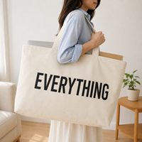 Sac fourre-tout en toile de coton réutilisable grande capacité, personnalisable, pour supermarché, vente au détail, approvisionnement en gros, usine