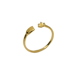 Anillo de Plata S925 con Horquilla Dorada, Ajustable, con Boca Móvil, Semiterminado, para DIY, Soporte para Perlas, Accesorios de Joyería, 97% - Product Image 5