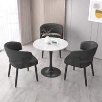 XYBF nordique Design moderne Simple à la mode ronde Table à manger ensemble hôtel moderne Table basse chaise Restaurant