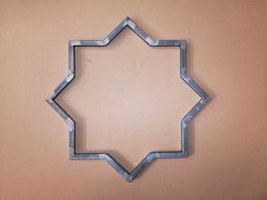 OUYA Unique Acier Au Carbone Mudéjar Étoiles Ornementales Clôture Treillis Portes Sous Pression Bois Traité Cadre Métallique - Product Image 4