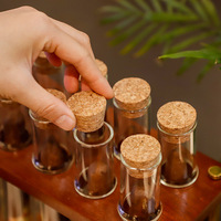 Présentoir à cigares en bois de Sapele GUEVARA, support de maturation pour cigares, tube en verre scellé au liège et alcoolisé, accessoires de cigares de luxe en gros