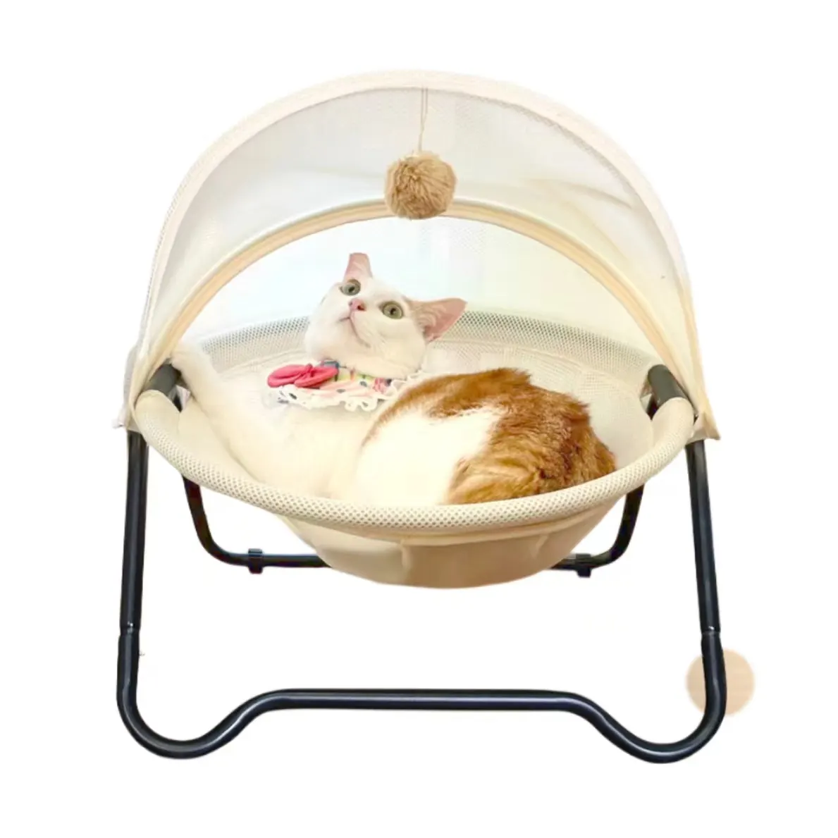 Amaca da gatto con struttura stabile rimovibile, comoda amaca da gatto traspirante, trampolino pieghevole, sedia per amaca da compagnia