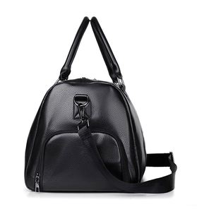 Nouveau sac de voyage en cuir PU personnalisé avec logo, imperméable, grande capacité, sac à bagages unisexe, sac de sport avec compartiment à chaussures - Product Image 6