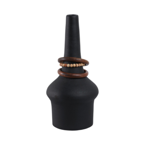 Vaso a Bottiglia con Anelli in Legno, Vaso Moderno per Fiori, Decorazione per Soggiorno, Camera da Letto, Ufficio - Product Image 4