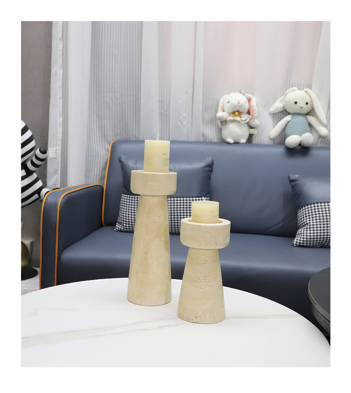 Christmas China Factory Natural Travertine Candle