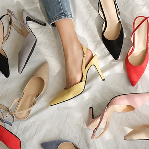 Top Outdoor Sexy tacchi alti a spillo a punta sandali con lacci cavi con fibbia a bocca bassa <span class=keywords><strong>scarpe</strong></span> da <span class=keywords><strong>sposa</strong></span> singole da donna - Product Image 1