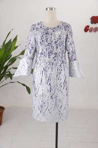 American High Quality Church Ladies <b>Dress</b> in Brocade <b>With</b> Elegant Flora Pattern - Product Image 6