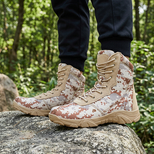 Botas Tácticas de Caña Alta con Camuflaje Desértico TSB103, Calzado Transpirable para Senderismo al Aire Libre, para Todas las Estaciones, Entrenamiento de Campo y Trekking - Product Image 6