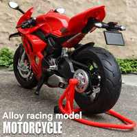 1:9 Échelle V4S Modèle Pullback Enfants Moulé Sous Pression En Métal Simulation Moto Volant Avant Décorer Jouet
