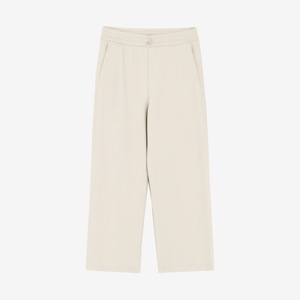 Pantalones anchos de modal de color liso con corte recto, transpirables, con cremallera, estilo casual y elástico, ideales para primavera. - Product Image 3