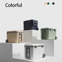 Vente chaude oem logo personnalisé nouvelle boîte glacière 45L grands refroidisseurs rotomoulés avec roues