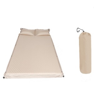 Matelas <span class=keywords><strong>Gonflable</strong></span> Automatique en PVC Floqué pour Tente, Tapis de Couchage de Camping avec Oreiller, <span class=keywords><strong>Coussin</strong></span> d'Air de Voiture à Assemblage Libre - Product Image 1