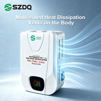 Régulateur de tension automatique monophasé SZDQ TVR 5000VA avec écran LCD mural, transformateur 100% cuivre pour climatiseur