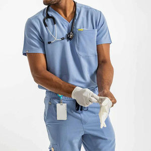 Scrubs pour hôpitaux Scrubs médicaux extensibles respirants Fabricants Scrubs médicaux de taille de couleur personnalisée Uniformes d'infirmière pour hommes pour l'hôpital - Product Image 2