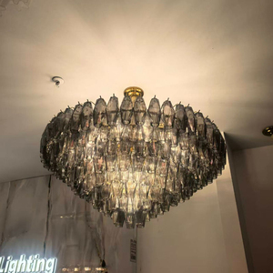 Franse Murano gekleurde decoratieve luxe kroonluchter, eenvoudige <span class=keywords><strong>LED</strong></span> hanglamp, Scandinavische glazen hanglamp voor slaapkamer en woonkamer - Product Image 2