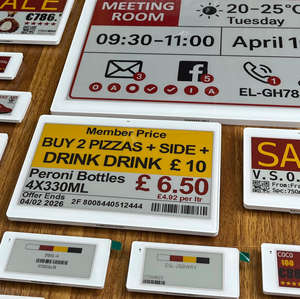 Etiquetas de tinta electrónica EPD impermeables de 2.13, 2.66 y 2.9 pulgadas para etiquetas electrónicas de estantería, gestión de almacenes, módulos de papel electrónico premium - Product Image 1