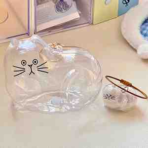 Porte-clés en cuir en forme de chat pour poils d'animaux, cadeau commémoratif pour animaux de compagnie, porte-clés fait main pour collectionner les poils de chat et de chiot - Product Image 4