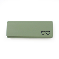 Bas quantité minimale de commande Logo personnalisé magnétique lunettes pliantes lunettes accessoires Triangle lunettes de luxe en cuir lunettes de soleil pochette sacs de soleil étui