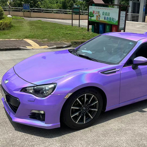 Film de protection auto-adhésif en PVC pour voiture, vinyle automobile brillant violet laser - Product Image 2
