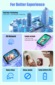 Reloj Inteligente con GPS para Niños, Videollamadas Bidireccionales, Pantalla Táctil, 4G, Rastreador GPS, Modo Clase, Despertador - Product Image 3