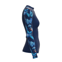 Rashguard à manches longues pour femme, anti-UV, extensible dans les 4 sens, durable, coutures plates sans frottement, pour la plage et le surf